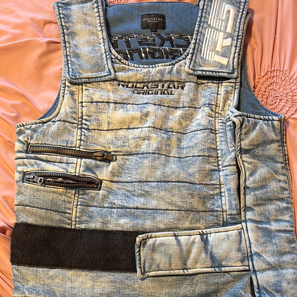 Rockstar Original Blue Denim Vest